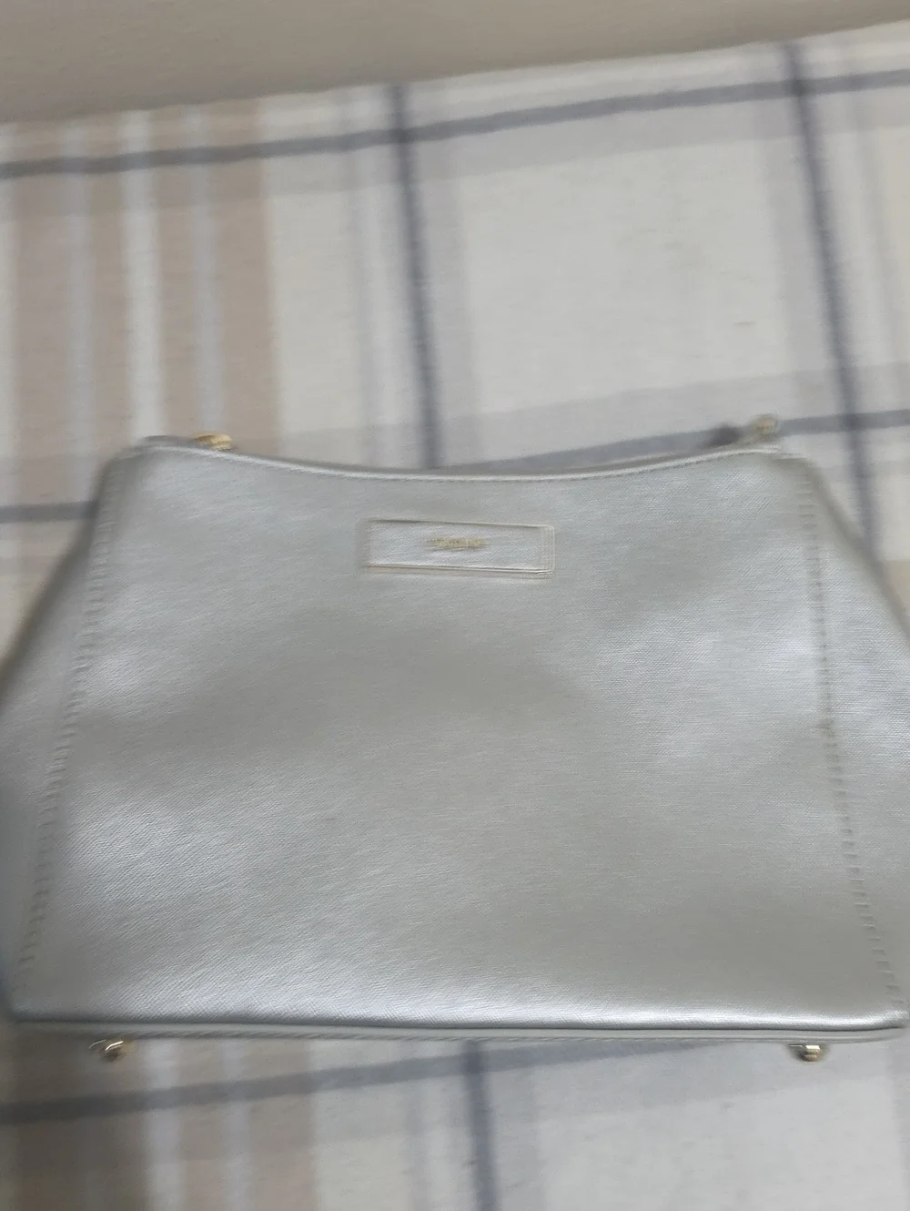 DKNY Silver Metallic Shoulder Bag